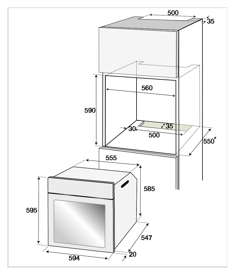 Beko BIR36400XOS 7768283804 Beko Pro Eingebauter 60 cm multifunktionsofen -  edelstahl | Vieffetrade