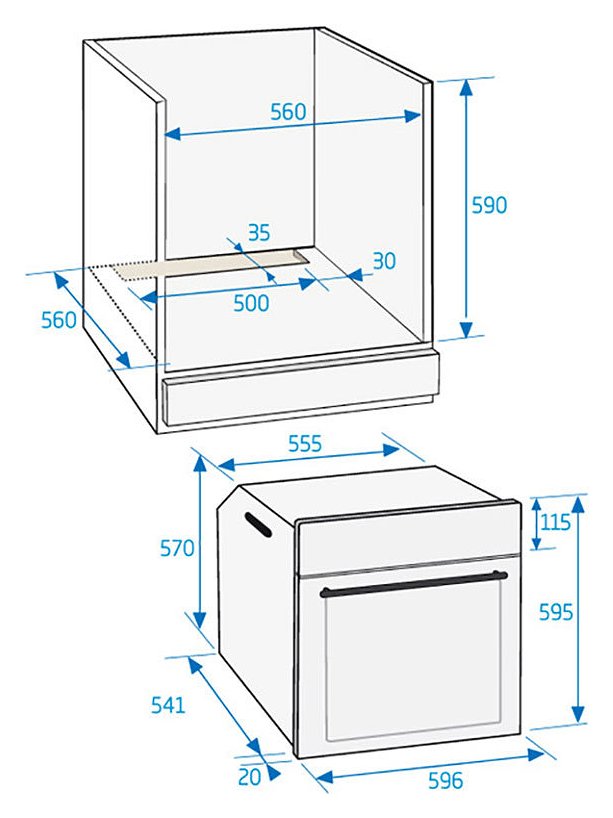 Beko OIC 21001 B Basic 60 cm statischer backofen - schwarz 3 garfunktionen  | Vieffetrade