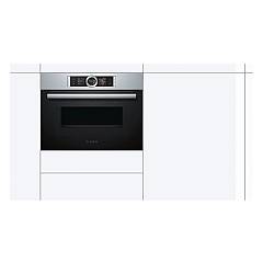 Bosch CMG676BS1 Serie 8 Microwave combined compact oven cm. 60 - pirolitic  glass black / inox | Vieffetrade