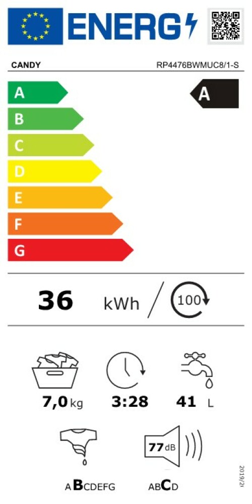 Candy RapidÓ PRO RP4 Waschmaschine (7 Kg, 1400 U/min) – Schnell, Effizient & Smart