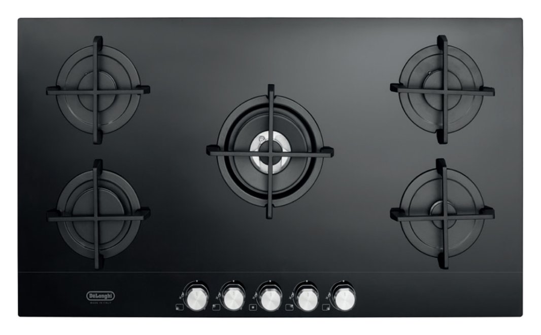 De Longhi SLF590LN2 SLF 590 LN2 Slim Glass Hob 5 gas burners cm. 90 - black  crystal | Vieffetrade