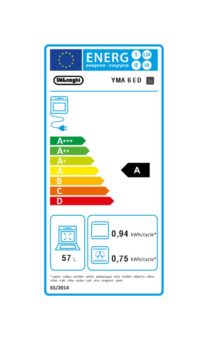 De Longhi YMA6ED Continuativi 60 cm electric oven - stainless steel |  Vieffetrade