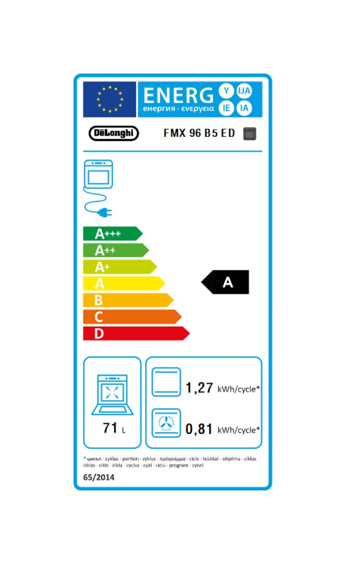 De Longhi FMX 96 B5 ED Continuativi Approach kitchen 90 cm - 5 burners + 1  electric oven - cylinder holder - food warmer - stainless steel |  Vieffetrade