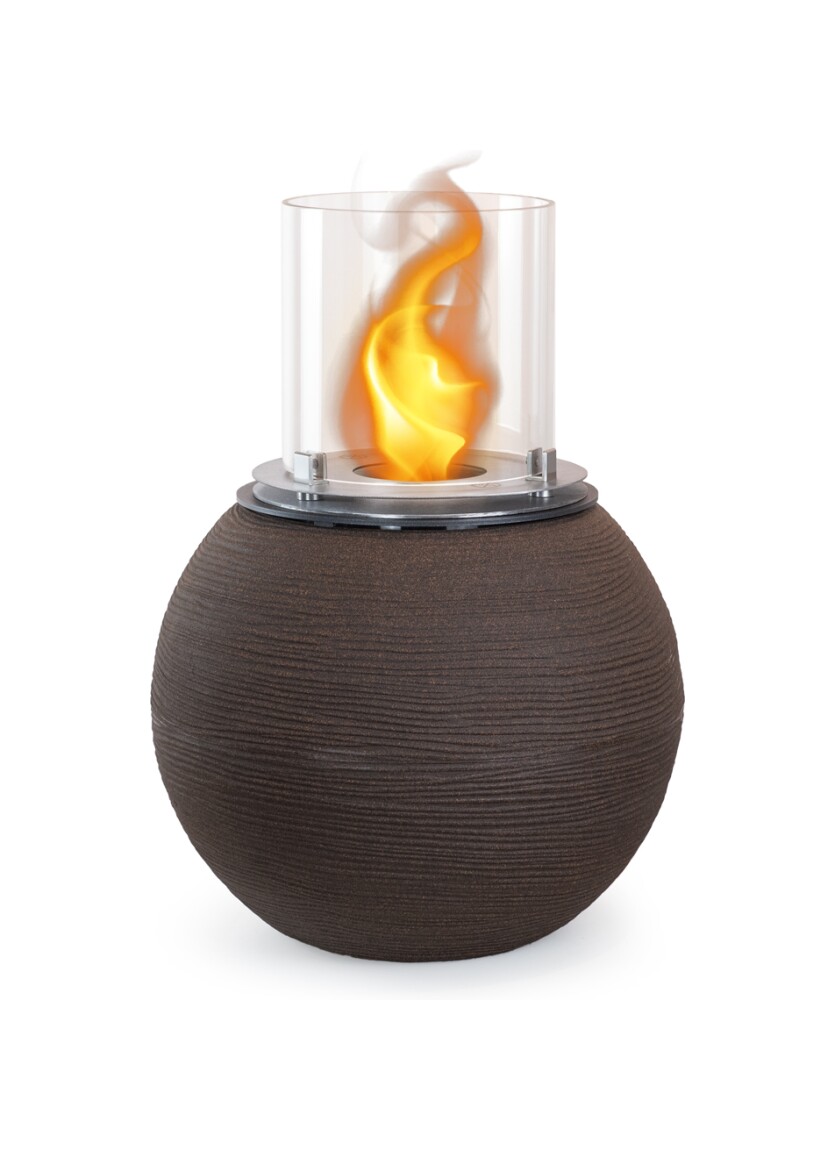 Divina Fire DF95272 Botticelli Floor bioethanol fireplace - resin - brown  earth - 3,4 kw | Vieffetrade