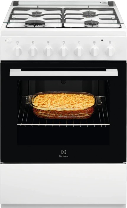 Electrolux LKK600000W Approach kitchen 60 cm - 4 gas burners + 1 electric  oven - white | Vieffetrade