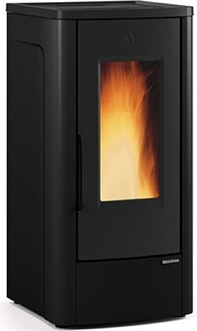Extraflame Nordica DAHIANA PLUS 1284052 10.0 kw ducted pellet stove - 285  m³ heated - black - steel top cast iron coating | Vieffetrade