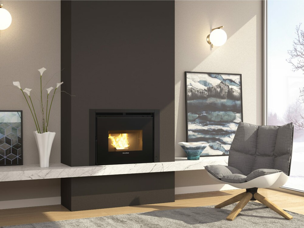 Extraflame Nordica COMFORT P70 AIR PLUS 1283450 Ducted hot air pellet  insert - 10 kw - 67 cm | Vieffetrade