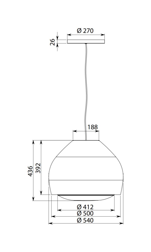 Falmec Sophie Lamp Kacl 163 J4f Suspension In Anthracite Painted Metal O 54 Cm Vieffetrade 