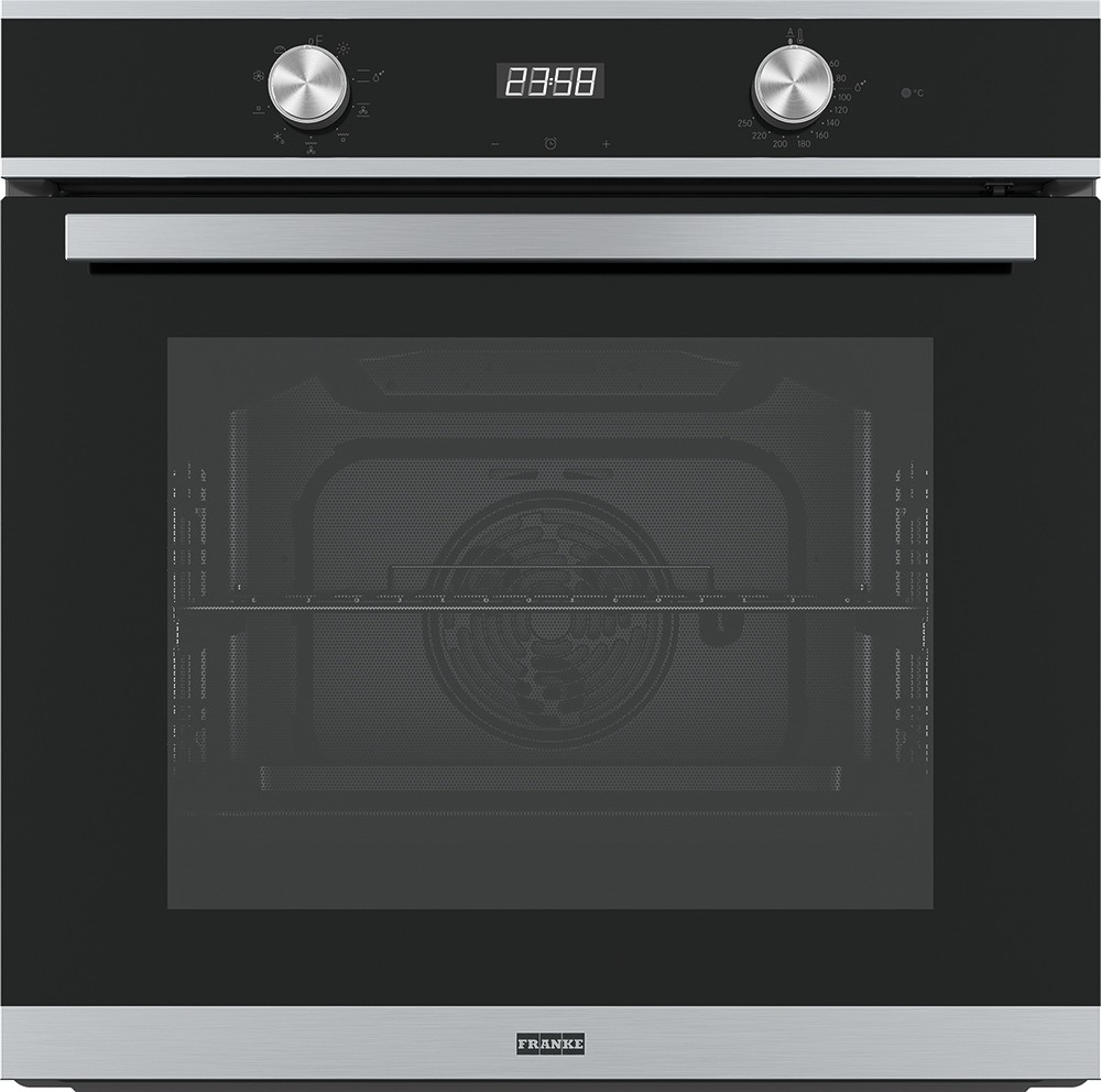 Franke FSM 86 H XS 116.0605.990 Smart 60 cm multifunction electric oven -  satin stainless steel / black crystal | Vieffetrade