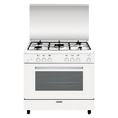 Glem AN965VI Alpha Kitchen cm. 90 x 60 - stainless steel 5 burners - 1  multi-function ventilated gas oven | Vieffetrade