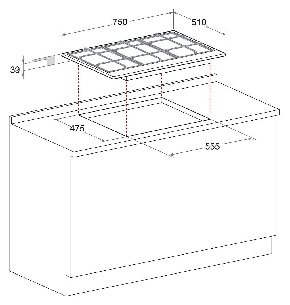 Hotpoint Ariston PCN 750 T (AN)R/HA Płyta gazowa do zabudowy 75 cm -  antracyt | Vieffetrade
