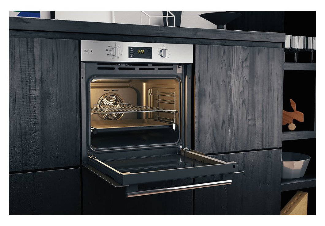 Hotpoint Ariston FA4S 544 IX HA 0457368 Horno eléctrico empotrado de 60 cm.  acero inoxidable y cristal negro. | Vieffetrade