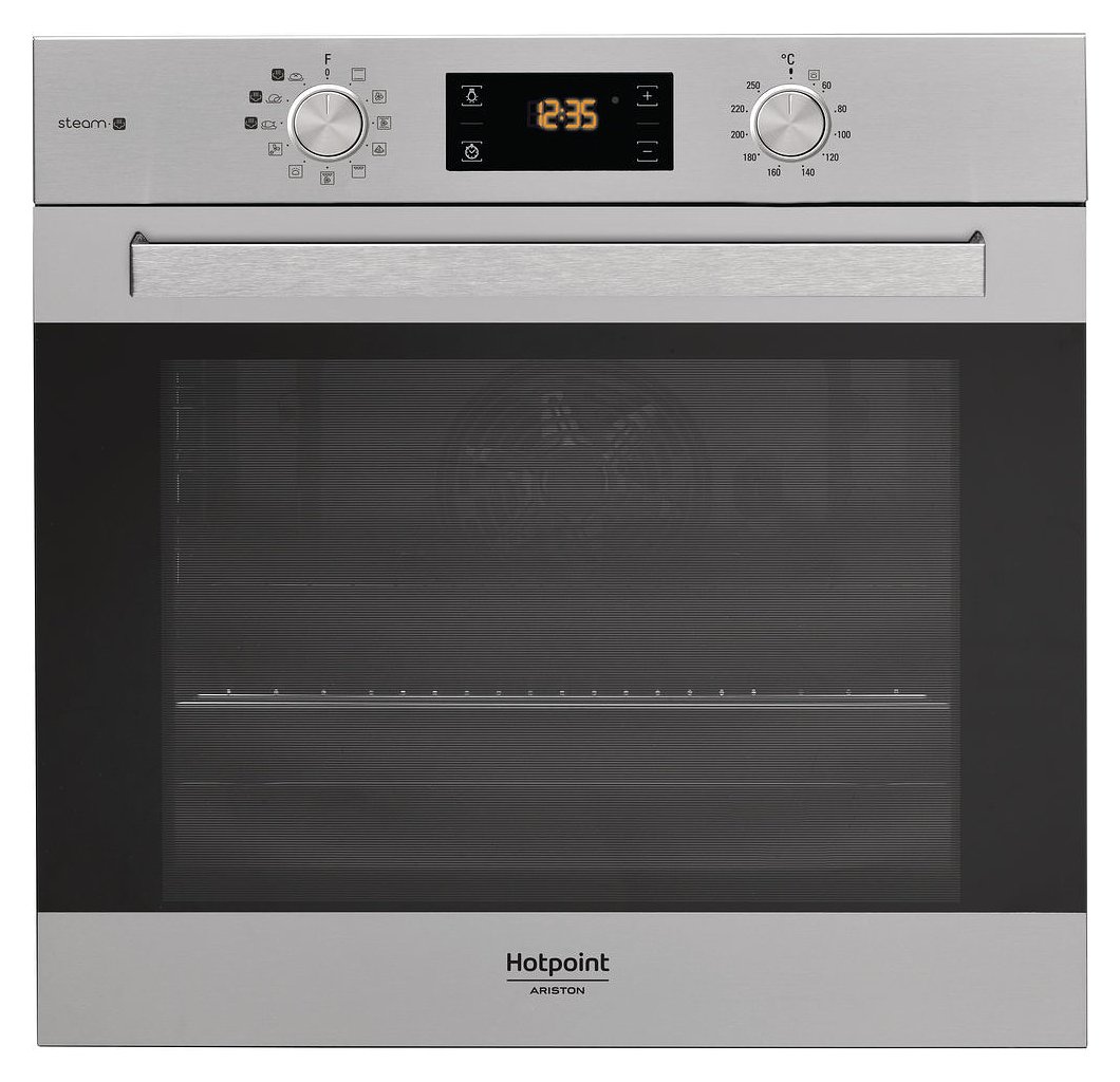 Hotpoint Ariston FA5S 841 J IX HA 60 cm built-in electric oven - stainless  steel and black glass | Vieffetrade