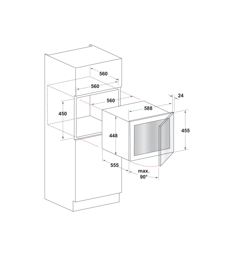 Hotpoint Ariston HA WC512 Weinkeller cm. 56 - 24 flaschen - edelstahl |  Vieffetrade