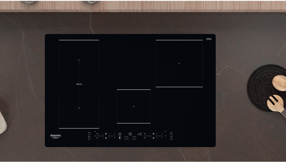 Hotpoint Ariston HB 0577B NE Induction hob cm. 77 - black glass ceramic |  Vieffetrade