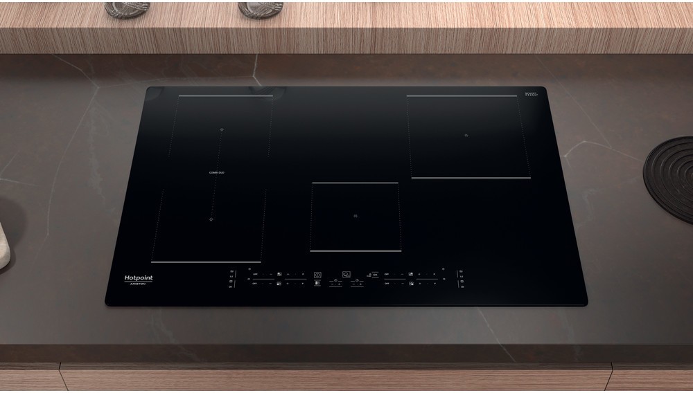 Hotpoint Ariston HB 0577B NE Induction hob cm. 77 - black glass ceramic |  Vieffetrade
