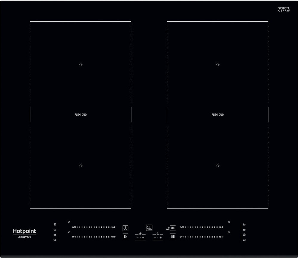 Hotpoint Ariston HS 2560C BF Induction hob cm. 60 - black ceramic glass |  Vieffetrade