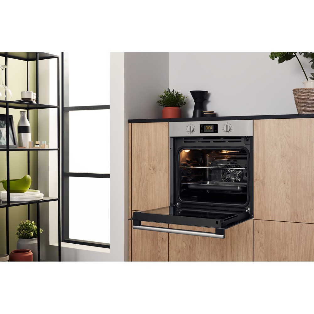 Hotpoint Ariston FA2840PIXHA 60 cm pyrolytic electric oven - stainless  steel | Vieffetrade