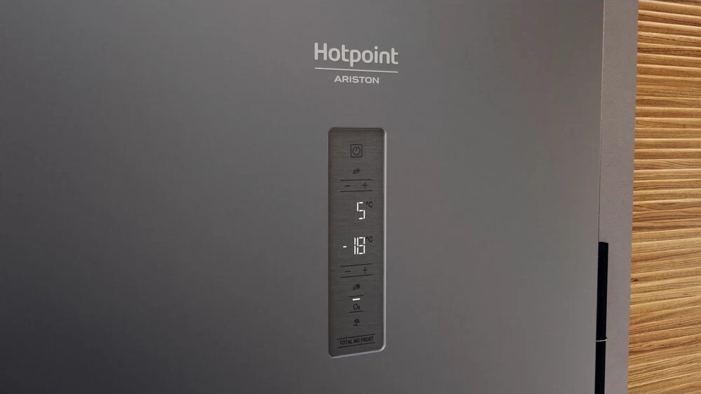Hotpoint Ariston HAFC8 TT33SK O3 Free-standing refrigerator with freezer -  cm. 60 h. 191 - lt. 335 - silver black | Vieffetrade