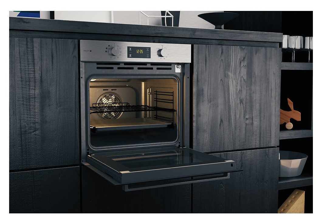 Hotpoint Ariston FA3 540 H IX HA Class 3 Built-in oven cm. 60 - inox black  glass | Vieffetrade