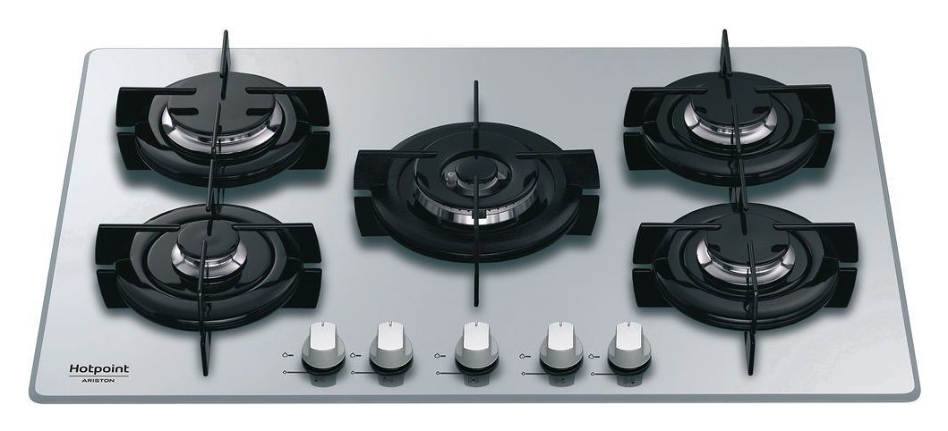 Hotpoint Ariston DD 752 W/HA(SL) Cristallo Gas hob cm. 75 - silver glass |  Vieffetrade