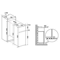 Indesit IN D 2040 AAS IN D 2040 AA/S Refrigerator with freezer cm. 54 - h.  145 - 202 lt - white | Vieffetrade