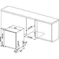 Indesit DIE 2B19 Lavavajillas total integrado cm. 60-13 ajustes de lugar |  Vieffetrade