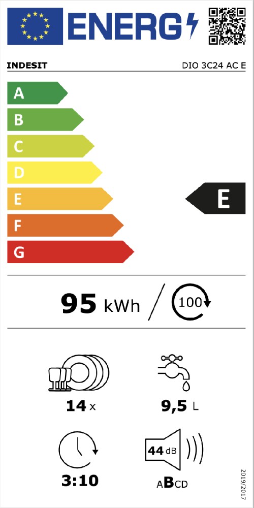 Indesit DIO 3C24 AC E Lavavajillas total integrado cm. 60-14 ajustes de  lugar | Vieffetrade