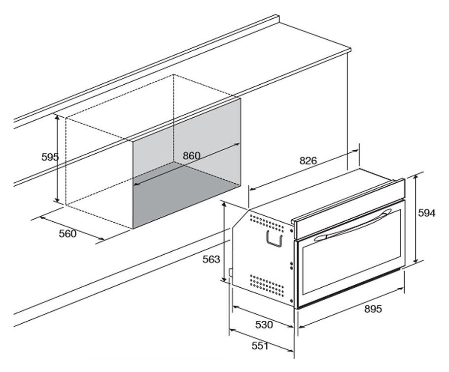 Lofra FAS96GE 29320606 Etna Four ventilé au gaz de 90 cm - acier inoxydable  | Vieffetrade