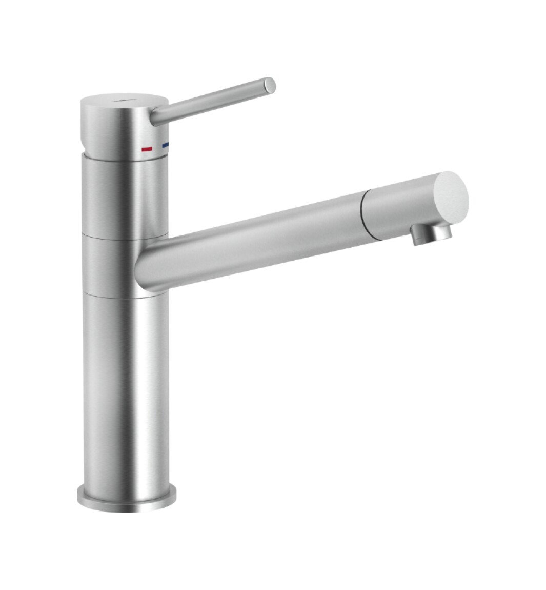 Novatto REMI Einhebel-Wasserfall-Wasserhahn, Gebürstetes Nickel, Für Waschbecken, Mit Keramikkartusche