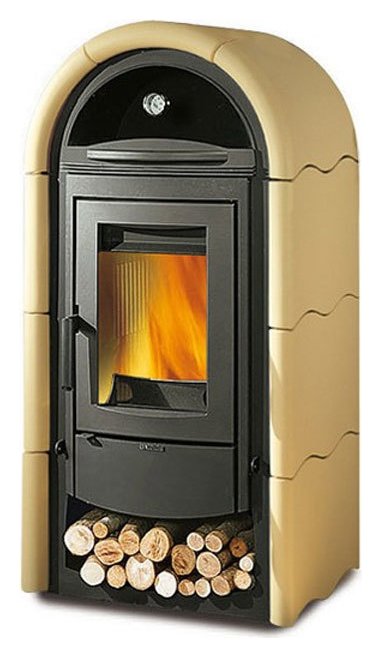 Nordica STEFANY FORNO BII 7113438 Wood stove hot air natural convection 11  kw - pergamena majolica coating | Vieffetrade