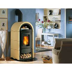 Nordica STEFANY FORNO BII 7113432 Wood stove hot air natural convection 11  kw covering in natural stone | Vieffetrade