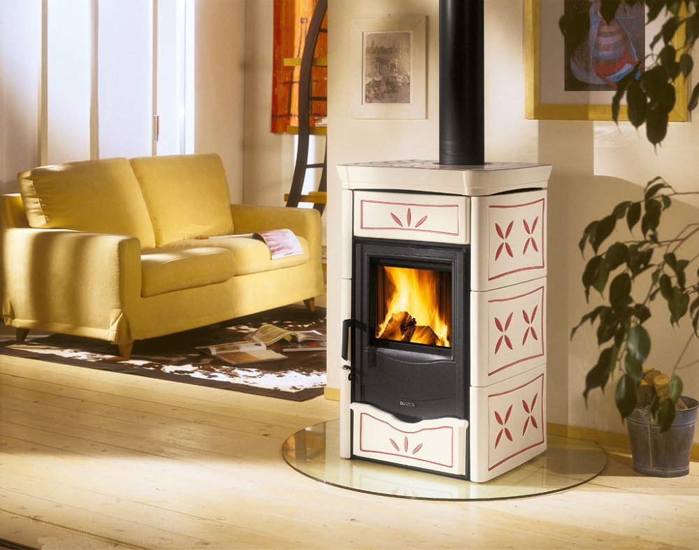 Nordica NICOLETTA FORNO EVO 7116380 Hölzerkofen heissluft natürliche  konvektion 9 kw - bordeaux majolika-beschichtung | Vieffetrade