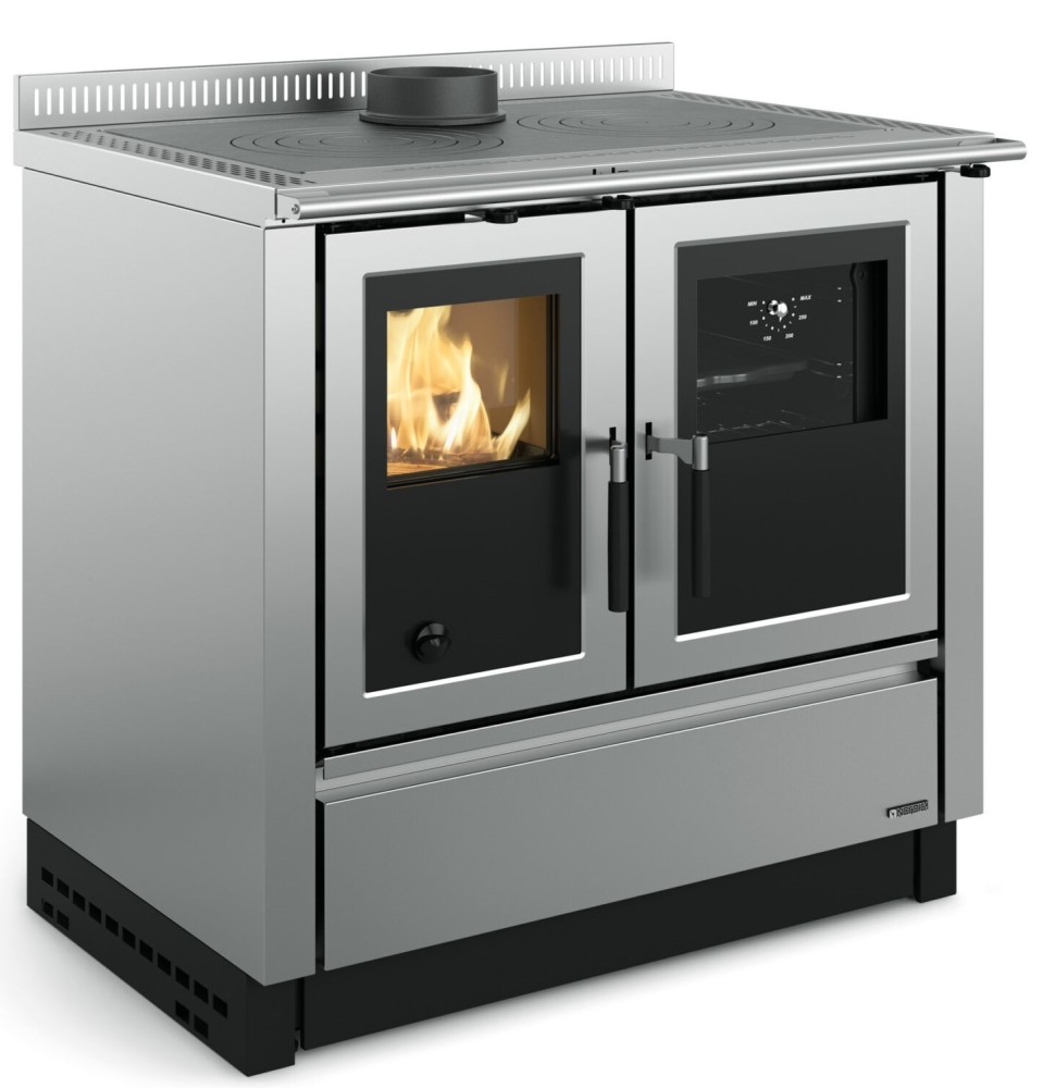Nordica VENEZIA 7016400 Wood stove 8.0 kw - 229 m³ heatable - stainless  steel | Vieffetrade