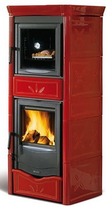 Nordica TERMONICOLETTA FORNO DSA 4.0 7117351 Wood-burning thermo-stove with  11.1 kw - 318 m³ heatable oven - bordeaux | Vieffetrade