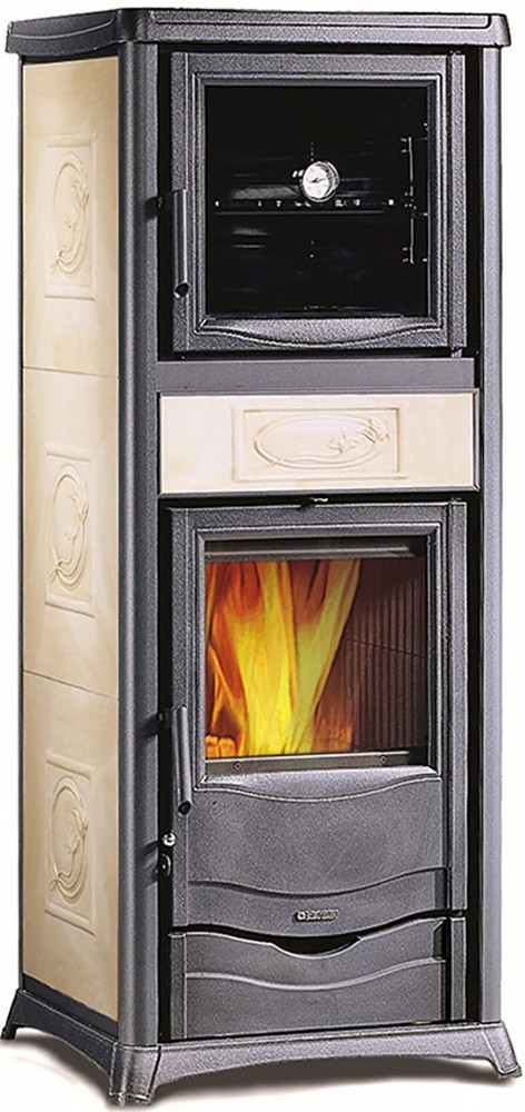 Nordica TERMOROSSELLA PLUS FORNO DSA 4.0 7117369 Wood-burning thermo-stove  with oven 11.1 kw - heated 318 m³ - antique parchment liberty | Vieffetrade