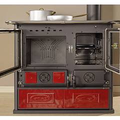 Nordica ROSA REVERSE 7015050 Wooden cooking hot air natural convection 8 kw  - bordeaux liberty majolica coating | Vieffetrade