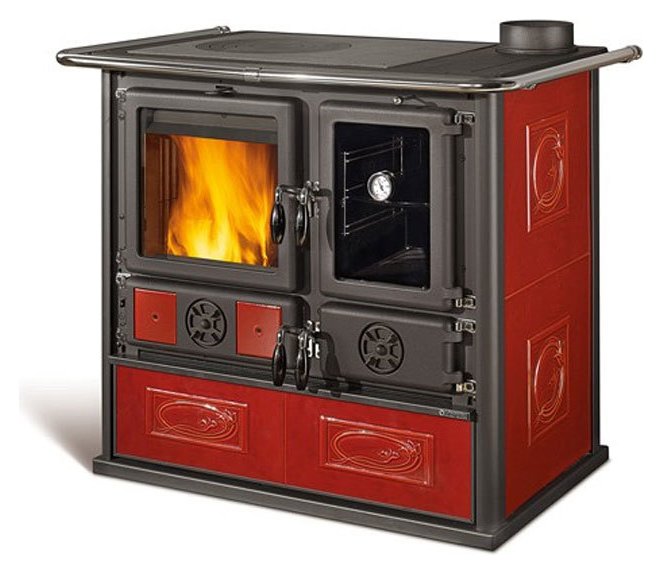 Nordica ROSA REVERSE 7015050 Wooden cooking hot air natural convection 8 kw  - bordeaux liberty majolica coating | Vieffetrade