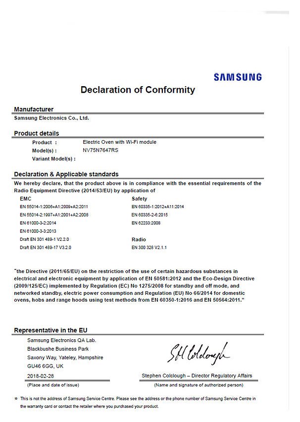 Samsung NV75N7647RS/ET NV75N7647RS Defense Multifunction oven cm. 60 -  stainless anti-fingerprint | Vieffetrade