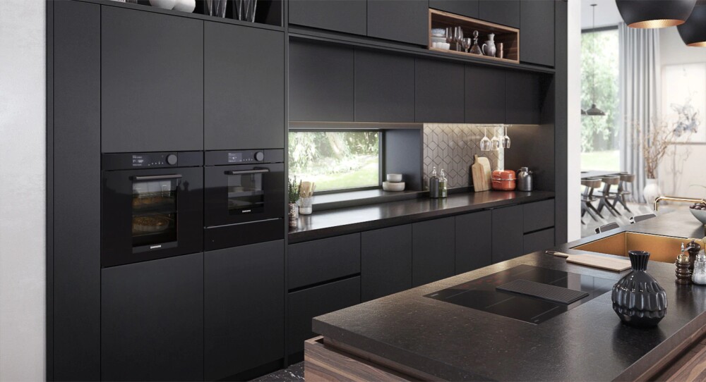 Samsung NV75T8879RK Infinite Line Horno de vapor combinado cm. 60 - ónix  negro | Vieffetrade