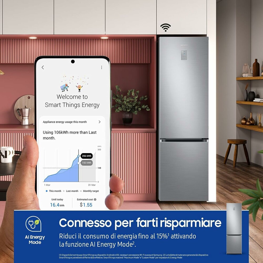 Samsung RB38C776DS9/EF Ecoflex Freistehender kühlschrank mit