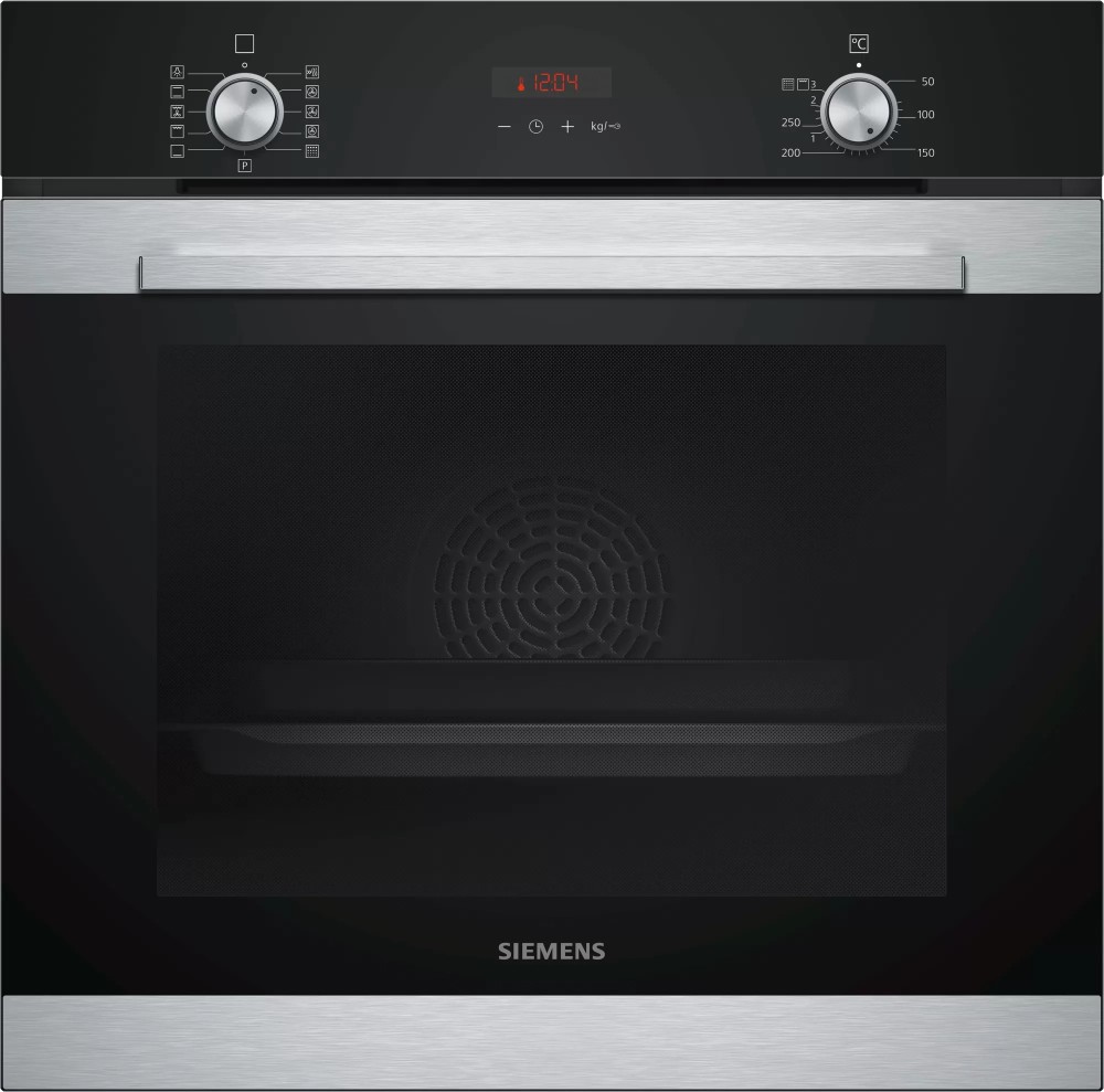 Siemens HB374ABS0J Iq300 Horno pirolítico multifunción cm. 60 - acero  inoxidable / vidrio negro | Vieffetrade