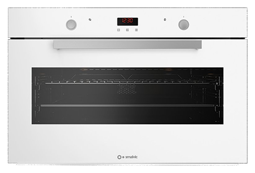 Smalvic 1018120300 Flat 90 Multifunction oven cm. 90 - white glass |  Vieffetrade