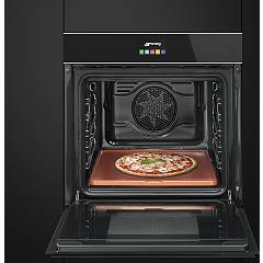 Smeg SFP6604NXE Dolce Stil Novo Pyrolytic thermoventilated built-in oven 60  cm - black glass + stainless steel | Vieffetrade