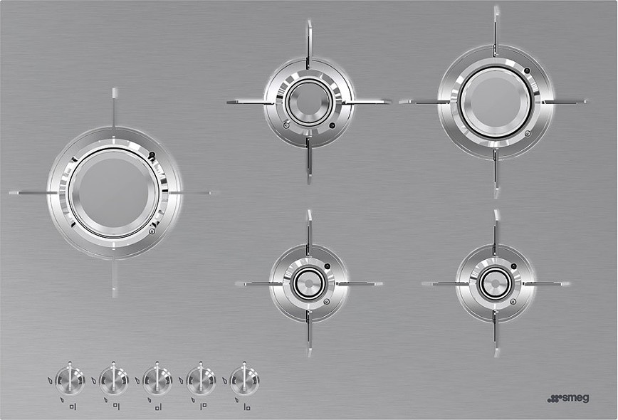 Smeg PXL675L Dolce Stil Novo Gas hobs 75 cm - stainless steel | Vieffetrade