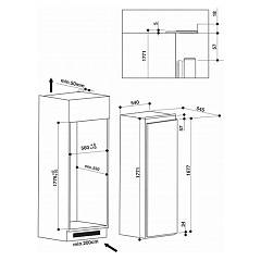 Whirlpool ARG 18081 A++ ARG18081A++ Recessed refrigerator cm. 54 h 177 -  lt. 318 | Vieffetrade