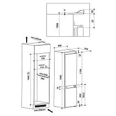 Whirlpool SP40 801 Everest Serie 400 Built-in refrigerator cm 69, h 194, lt  400 - white | Vieffetrade