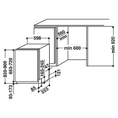 Whirlpool WRIC3C26PF 0378689 Built-in dishwasher cm. 60 - 14 covers |  Vieffetrade