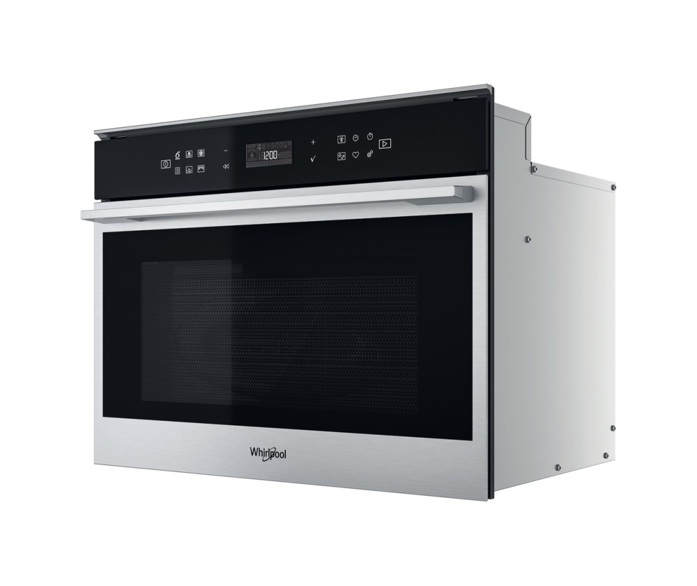 Whirlpool W7 MW361 Built-in combined microwave oven 60 cm - stainless steel  / black | Vieffetrade